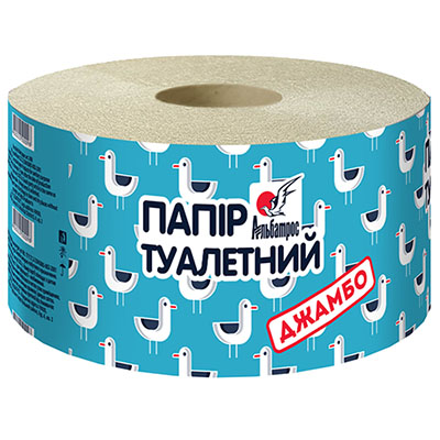 Туалетний папір із макулатури джамбо ТМ "Альбатрос"